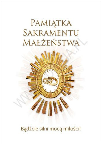 Pamiątka Sakramentu Małżeństwa