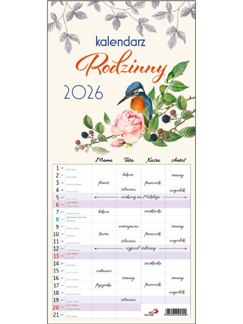 Kalendarz 2026 - Rodzinny MAŁY