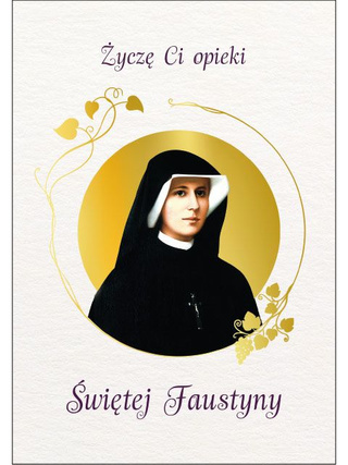 Karnet ze Świętymi 3 - św. Faustyna