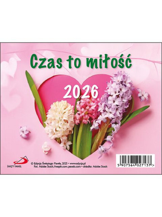 Kalendarz na biurko 2026. Czas to miłość