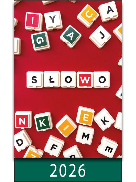 Kalendarz 2026 na biurko - Słowo