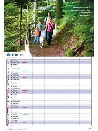 Kalendarz 2026 - Rodzinny 