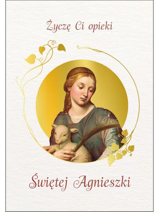 Karnet ze Świętymi 9 - św. Agnieszka