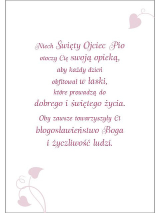 Karnet ze Świętymi 6 - św. Ojciec Pio