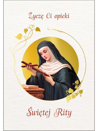 Karnet ze Świętymi 1 - św. Rita